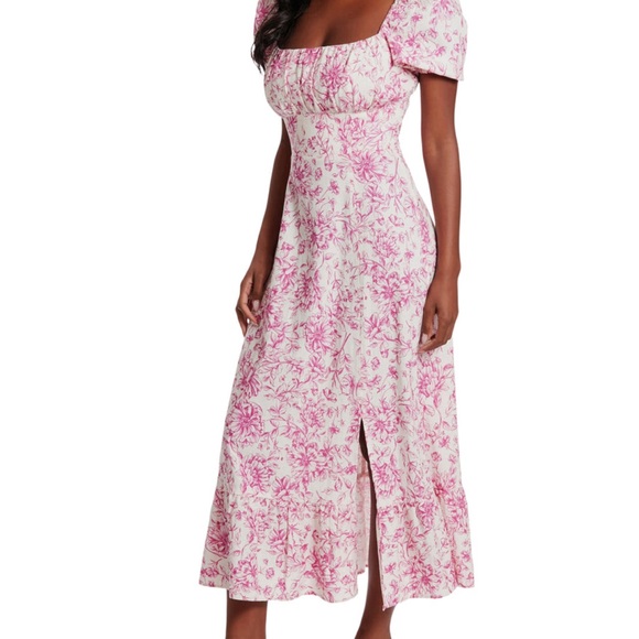 London Times Pink and White Floral Maxi Dress - Picture 1 of 5